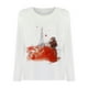 thumbnail image 3 of Moda Mujer Casual O-cuello suelto impreso mangas largas Fridja  fksj2061, 3 of 6