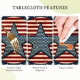 thumbnail image 6 of Vintage Rustic Farmhouse USA American Flag July 4th Memorial Day Patriotic Waterproof Picnic Patio Round Table Cloth 60 Inch Circular Tablecloth for 20-47 Inch Home Dining Room Kitchen, 6 of 6