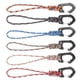 thumbnail image 4 of 6 cordones trenzados para insignias, con cierre de metal, para llavero, para camping, senderismo, carteras, llaves, tarjetas de identificación y porta credencial, 4 of 7