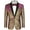 A-rose Golden, variant on Mens Fashion Dress Suit Jacket Slim Fit Casual One Button Lapel Blazer Party Wedding Dinner Prom Tuxedo
