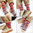 thumbnail image 6 of 5 Pack Women Cotton Socks Winter Warm Cotton Socks Thick Knit Socks Soft Cozy Socks for Girls Women, 6 of 9