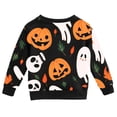 thumbnail image 4 of SJLDQY Halloween Sweatshirts for Boys Hallowmas Ghost Pumpkin Graphic Casual Pullover Tops Long Sleeve Crew Neck Sweatshirt, 4 of 5