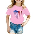 thumbnail image 4 of Coerni Girls Boys T Shirt Summer Boys Girls 4th Of July American Flag Patriotic Short Sleeve Shirt Casual T Shirt Tops, 4 of 7