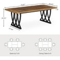 thumbnail image 2 of Tribesigns 70.86-Inch Dining Table for 6-8 People, Rectangle Wood Kitchen Table with Heavy Duty Metal Frame for Kitchen, Living Room (Retro Brown & Black), 2 of 7