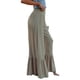 thumbnail image 2 of Txlixc - Pantalones de salón para mujer, holgados, cómodos, de pierna ancha, con parte inferior con volantes, de talle alto, sueltos, informales, para trabajo Txlixc Casual, 2 of 5