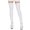 White, variant on Women's PU Leather Thigh Stocking Sexy Shiny Elastic Shaping High Socks Over Knee Thigh Highs Stockings for Daily Wear Black M
