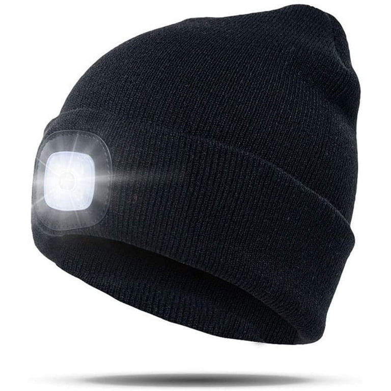 Unisex LED Beanie Hat, USB Rechargeable, Winter Knitted  display picture 3