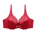 thumbnail image 7 of Padded Sports Bras for Women Women's Push up Lace Bra, Underwire V-Neck Full Cover Bras Plus Size Support Unpadded Everyday Balconette 46/105E, 7 of 7