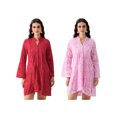 thumbnail image 4 of Elippeo Women's Embroidery Lace Shirt Dress Eyelet Hollow Out Long Sleeve Front Button V-Neck Loose Midi Dress for Party, 4 of 10
