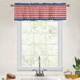 thumbnail image 3 of Fourth of July Kitchen Curtain Valances Drapes US Flag Blue Truck Independence Day Red Star Window Treatment for Bedroom Small Window Thermal Insulated&Washable Curtains, 1 Panel, 54x18inch, 3 of 9