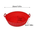 thumbnail image 5 of Shoreew 2Pcs Non-Stick Silicone Liner Mat 8-Inch Square Air Fryer Pad for 4-7 QT Air Fryers Heat Resistant Dishwasher Safe BPA-Free Cooking Accessory, 5 of 7