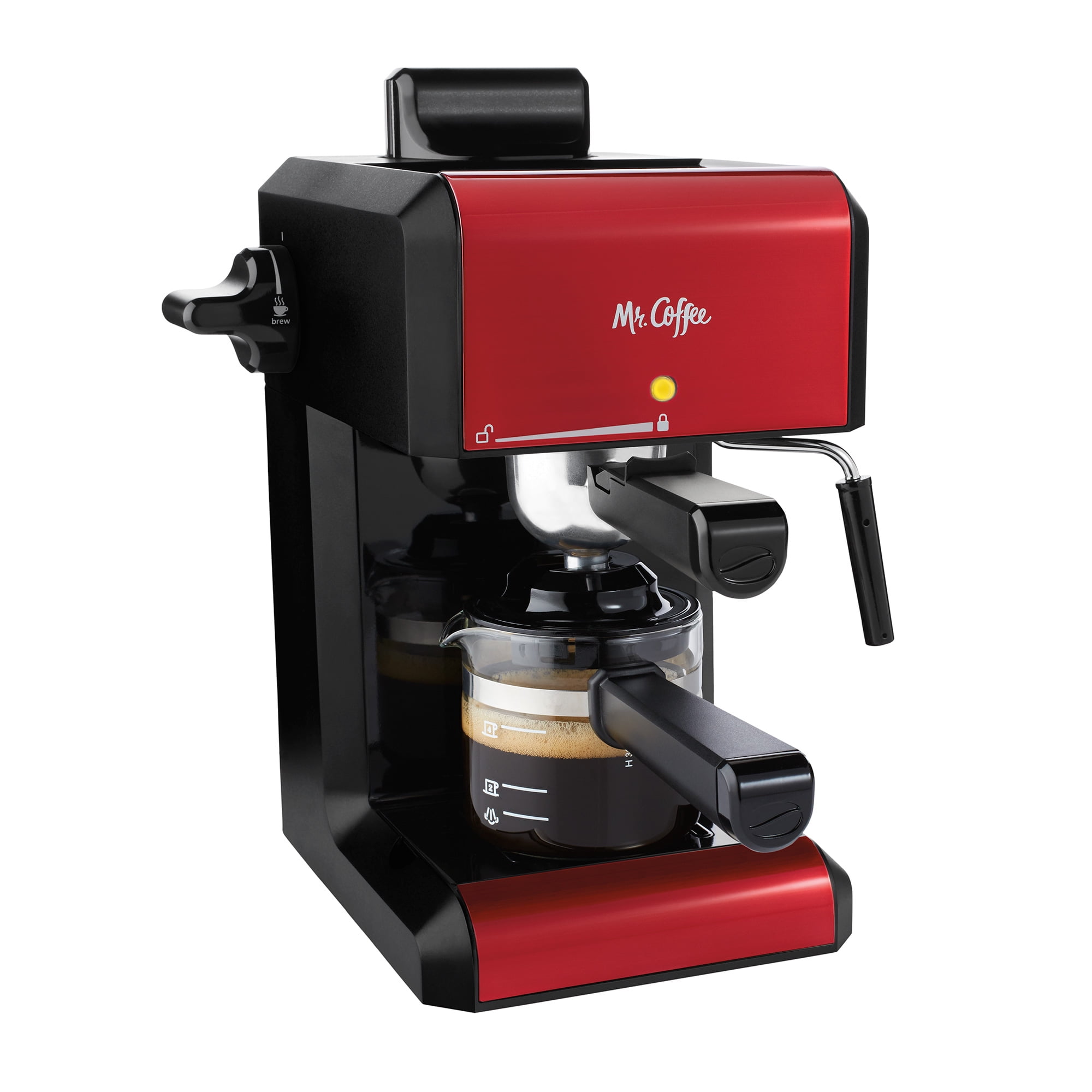 Mr Coffee Cafe 20 Ounce Steam Automatic Red Espresso And Cappuccino Machine New 