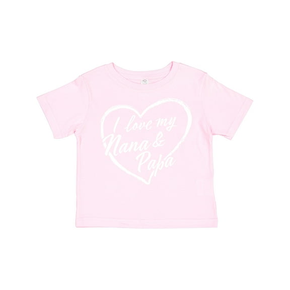 Inktastic I Love My Nana and Papa in White Chalk Heart Boys or Girls Toddler T-Shirt