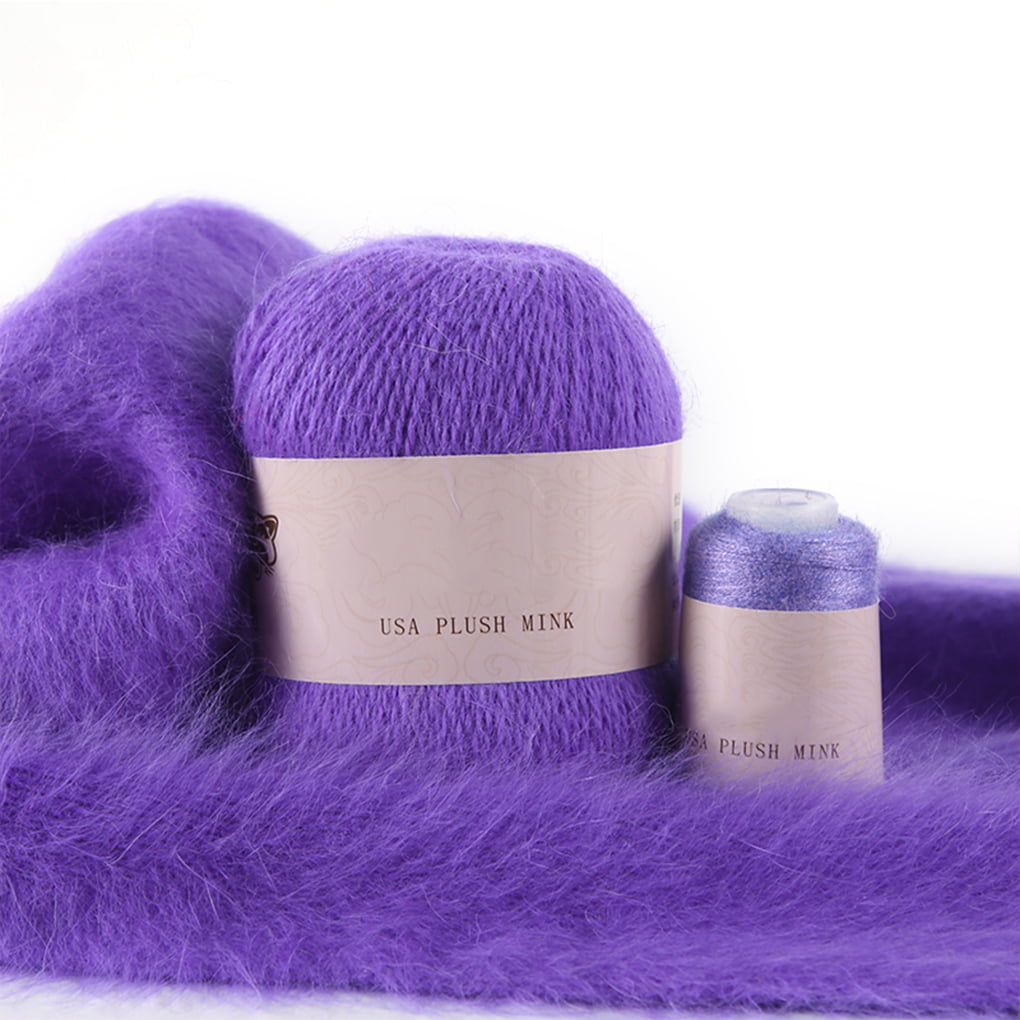 50g Faux Fur Mink Wool Yarns Hand Knitting Anti-pilling Fleece Blend Accessories 
