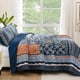 thumbnail image 3 of Juego de edredón WONGS BEDDING, azul marino, tamaño queen size, patchwork, 3 of 8