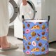 thumbnail image 5 of Fotbe Fastfoods Cesto de Ropa con Asas, Cesto Impermeable de Gran Capacidad, Bolsa de Lavado para Dormitorio, Cesto de Ropa con Ruedas y Asas-Small, 5 of 6