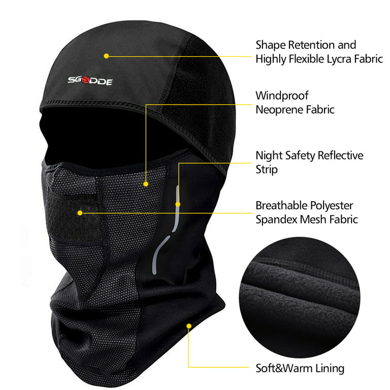 Tough Headwear Neoprene Ski Mask - Tactical Winter Face Mask - Perfect