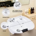 thumbnail image 3 of BarberPub Backwash Shampoo Station Chair, Adjustable Porcelain Ceramic Hair Wash Bowl with Chair, Reclining Shampoo Station for Barber Shop, Spa Beauty Salon Equipment 9364 (Creamy white), 3 of 9