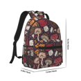 thumbnail image 2 of Uemuo Forest Wild Mushroom Printed Student Durable Water-resistant Backpack,Travel Backpack,Outdoor Activities Backpack, Laptop Backpack, Multi-compartment Backpack, 2 of 5