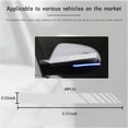 thumbnail image 2 of Yazoeia 4PCS Car Rear View Mirror Stickers, Waterproof Auto Side Rearview Mirrors Decal Stripes, Universal Anti-Collision Striped Automotive Warning Stripes for Most Vehicles (White) CJC912-114724, 2 of 6