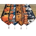 thumbnail image 5 of 4 piezas Mantel de mesa de Halloween Bandera de mesa de vacaciones de murciélago de calabaza de bruja Decoración de mesa familiar Mantel Manteles, 5 of 5