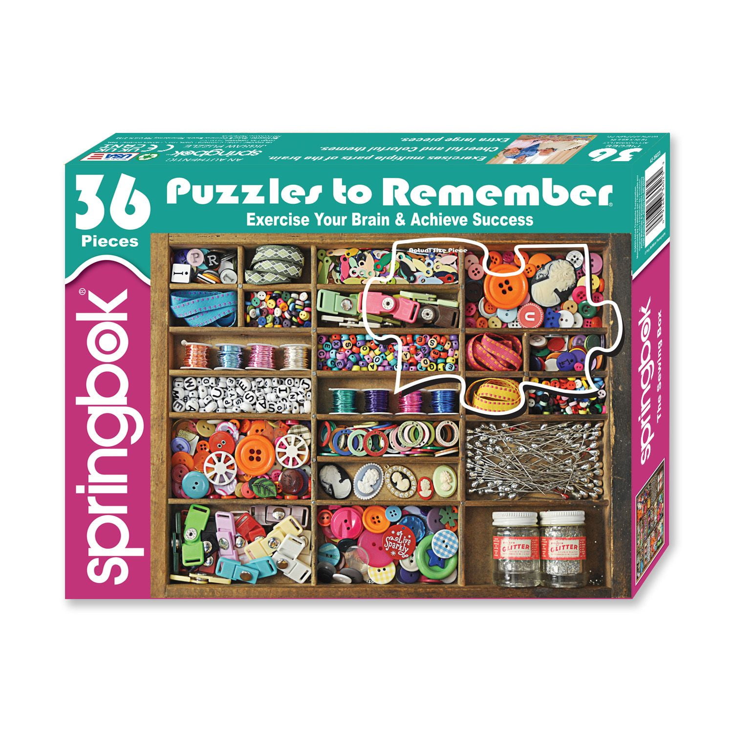 Springbok Puzzle to Remember - Alzheimer & Dementia Activity - The Sewing Box 36 Piece Jigsaw Puzzle