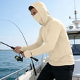 thumbnail image 4 of Men's UPF 50+ Sun Protection Hooded Shirt with Mask Sun Protection Long Sleeve Shirts Rash Guard, 4 of 8