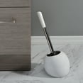 thumbnail image 3 of Bath Bliss Toilet Brush with Dome Holder in White, 3 of 8