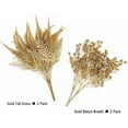 thumbnail image 2 of HESHENG Artificial Plants for Christmas Decor, Plastic Grass Fake Shrubs Simulation Leaves Indoor Outdoor Home Garden Planter Filler Party Hotel Veranda Wedding Faux DIY Decoration, 4 PACK, 2 of 9