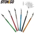 thumbnail image 2 of STONEGO Engraving Non-Slip Metal Scalpel Kit - Precision Cutting Blade for Mobile Phone PCB Repair, Hand Tool for Craft Projects, Durable and Comfortable, 2 of 7