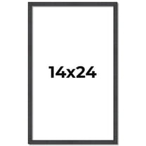 14x24 Rustic Brown Real Wood Picture Frame Width 0.75 inches | Interior Frame Depth 0.5 inches |