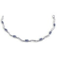 thumbnail image 2 of Galaxy Gold 2.01 CTW 14k Solid White Gold Tennis Bracelet Diamond Tanzanite, 2 of 3