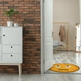 thumbnail image 2 of Deerlux Emoji Style Round Funny Smiley Face Kids Area Rug, Eye Roll Emoji Rug, 36" x 36", 2 of 6