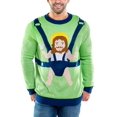 thumbnail image 1 of Men's Sweet Baby Jesus Christmas Sweater: Green X-Large, 1 of 2