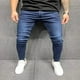 thumbnail image 3 of Jeans De Hombre Ajustados Casuales Elásticos De Color Liso, 3 of 8