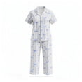 thumbnail image 1 of Pijama Secret Treasures para Dama Set Camisero Manga Corta con Pantalón Azul Talla M 2 Piezas, 1 of 4