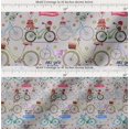 thumbnail image 2 of Soimoi Cotton Poplin Fabric Text,Floral & Bicycle Transport Print Fabric by Yard 42 Inch Wide, 2 of 7