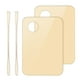 thumbnail image 1 of Paleta de maquillaje cosmético acrílico, bandeja para mezclar maquillaje con espátula de maquillaje, espejo de metal para salón de belleza (2 paletas doradas), 1 of 5