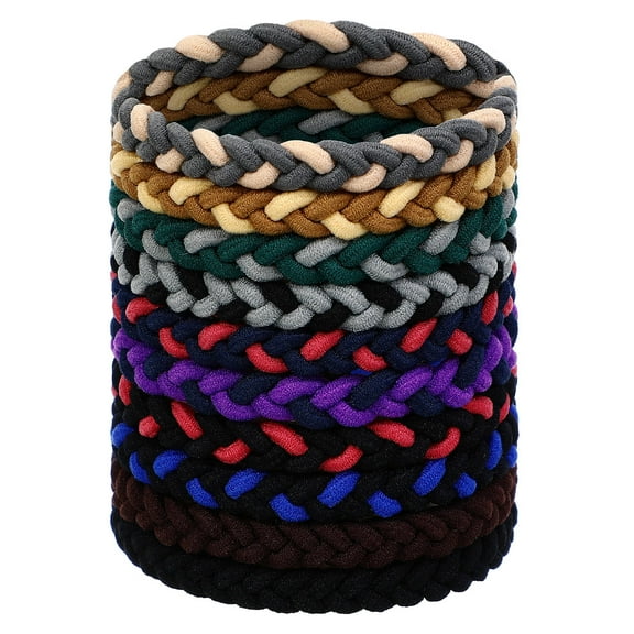KAKOWELY Hair Elastics 10Pcs Mens Hair Ties Styling Accessory Multi Color