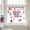 thumbnail image 4 of Happy 4th Of July Window Clings, Patriotic Pyrotechnics & USA Flag, Reusable Removable 4th July Decals, Patriotic Decor for Independence Day, Memorial Day & Home Glass, 4 of 6