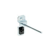 Triton Products® LocHook 3" Single Rod (Straight) 3/16"D Zinc Plated Steel Pegboard Hook for LocBoard, 5pk