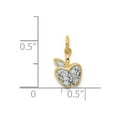 thumbnail image 4 of FB Jewels 14K Yellow Gold Diamond Apple Charm Pendant, 4 of 4