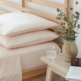 thumbnail image 4 of Five Looms Everyday Cotton Percale Sheets Set, King (Blush, 3 Piece), 4 of 8