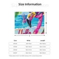 thumbnail image 5 of Rateoe Tropical Flamingo Summer Pattern Flannel Throw Blanket, Ultra-soft Blanket for Bed, Couch, Car, Hypoallergenic Anti-pilling blanket-, 5 of 6