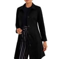thumbnail image 4 of INSPIRE CHIC Lapel Coats for Women's Button Down Single Breasted Long Sleeve Winter Pea Coat, 4 of 6
