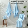 thumbnail image 4 of Beartech 18 Piece Bath Towel Set-6 Bath Sheet,6 Hand Towel,6 Washcloths Ultra Soft Microfiber Towels,Luxury Shower Towel,Quick-Dry & Highly Absorbent Bathroom Towels for Family,Hotel Spa-Blue, 4 of 8
