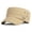 Khaki, variant on Cotton Twill Military Flat Top Peaked Hat Army Cadet Cap - Olive Green
