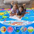 thumbnail image 3 of World Map ABC Kid Rug for Playroom 78.7"×59" Geography Classroom Play Rug Educational Baby Playmat Alphabet Mat for Primary School Fluffy Non-Slip Preschool Carpet Nursery Room Elementary Learning, 3 of 9