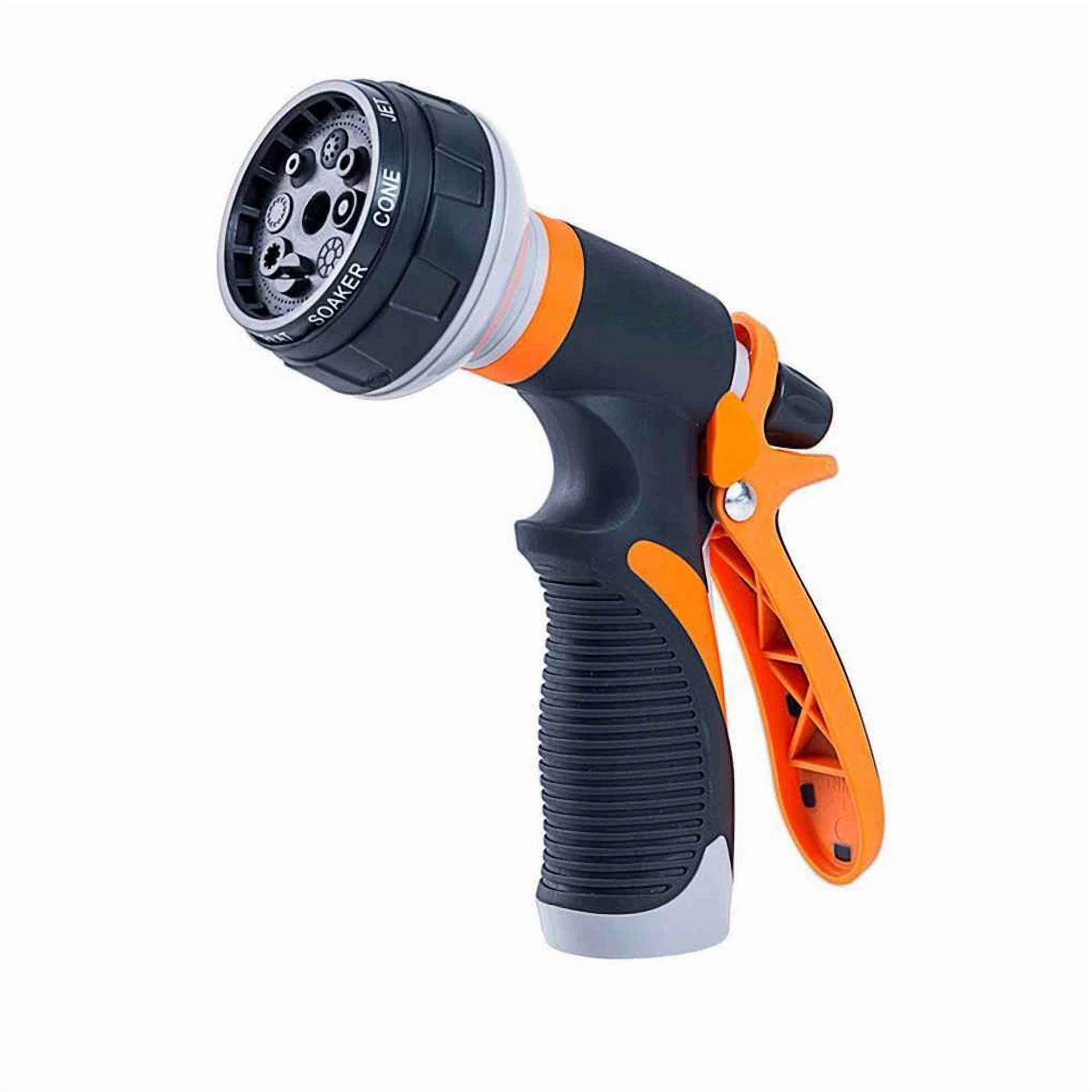 PURELY- Bastex High Pressure 8-Pattern Adjustable Garden Hose Nozzle Hand Sprayer