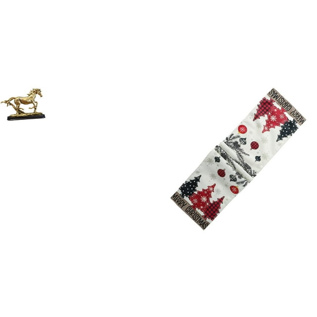 Adorno de estatua de caballo para decoración de escritorio y de mesa navideño para mesa de centro navideña, decoración del hogar